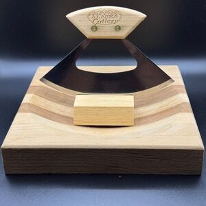 Alaska Cutlery Ulu Knife Set with Stand Holder and Chopping Bowl